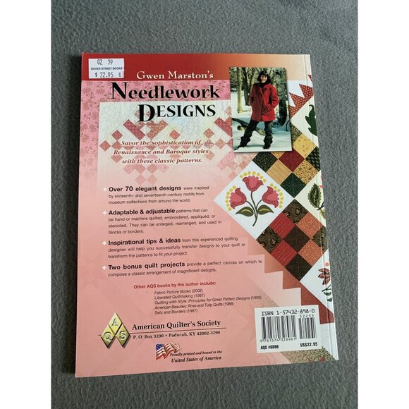 Gwen Marston's Needlework Designs Book - Patchwork Patterns & Quilting Styles - - Picture 3 of 3